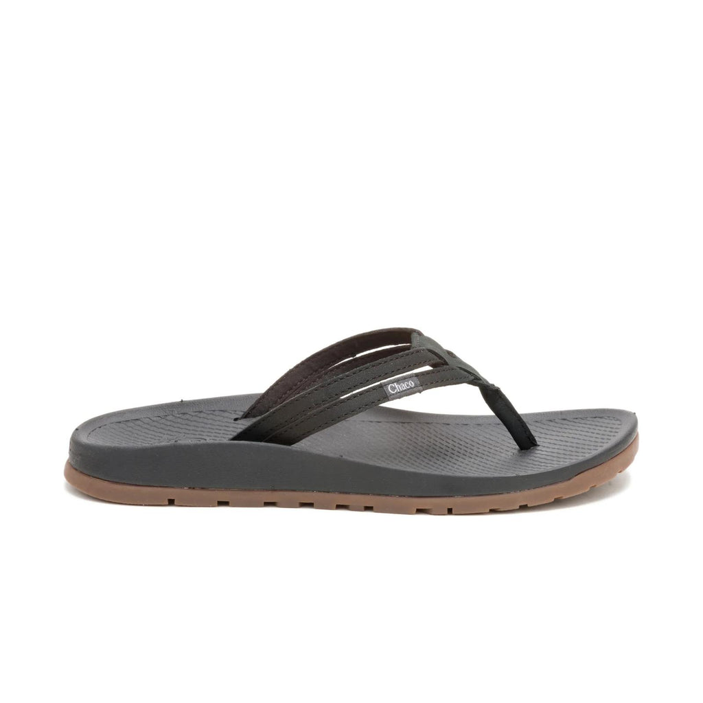 Women's Lowdown Leather Flip Flop - Black