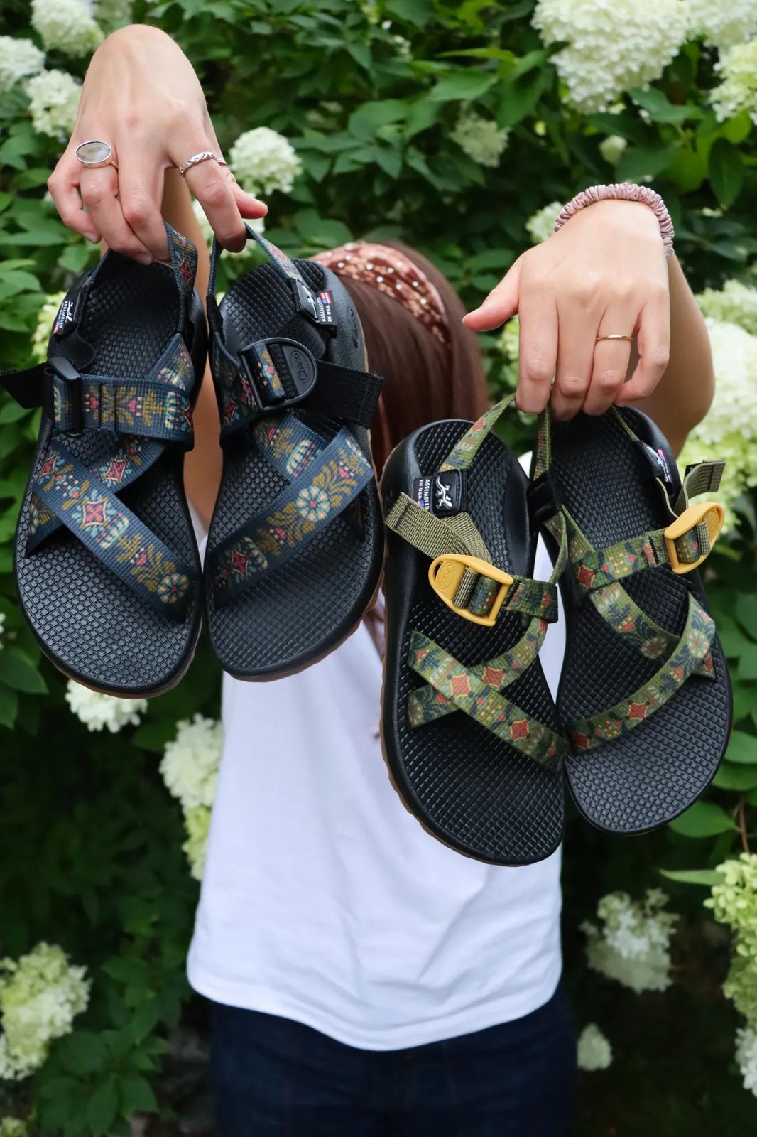 Women's Mega Z/1 Wide-Strap Classic Sandal - Limited Edition - Folk Flower Navy