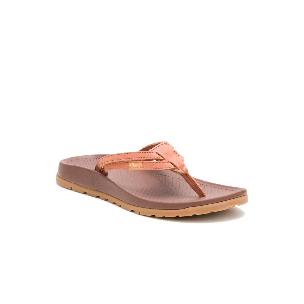 Women's Lowdown Leather Flip Flop - Burnt Chestnut