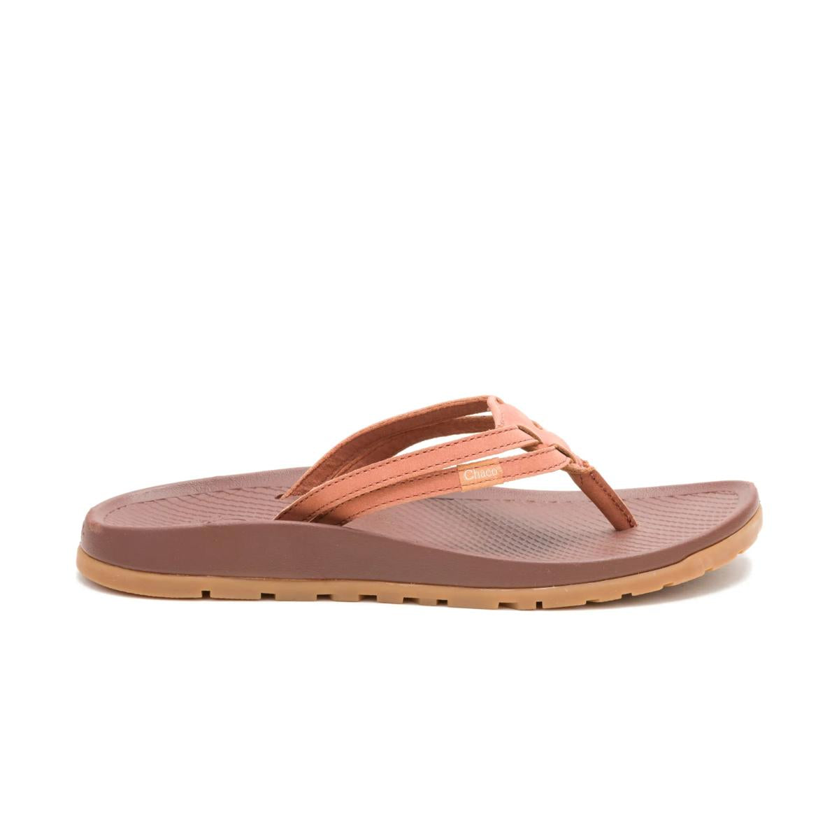 Women's Lowdown Leather Flip Flop - Burnt Chestnut