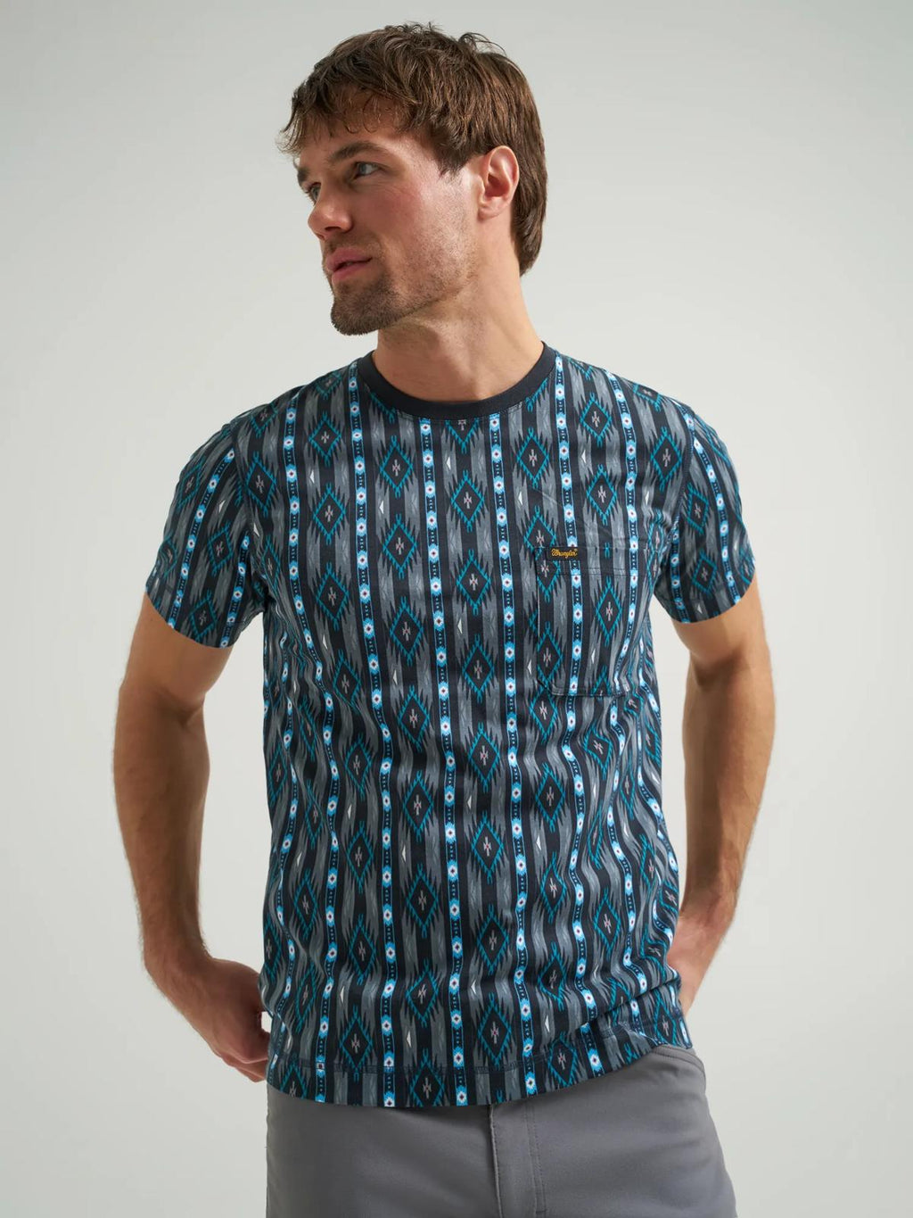 Chaco x Wrangler Pocket Tee - Black Checotah