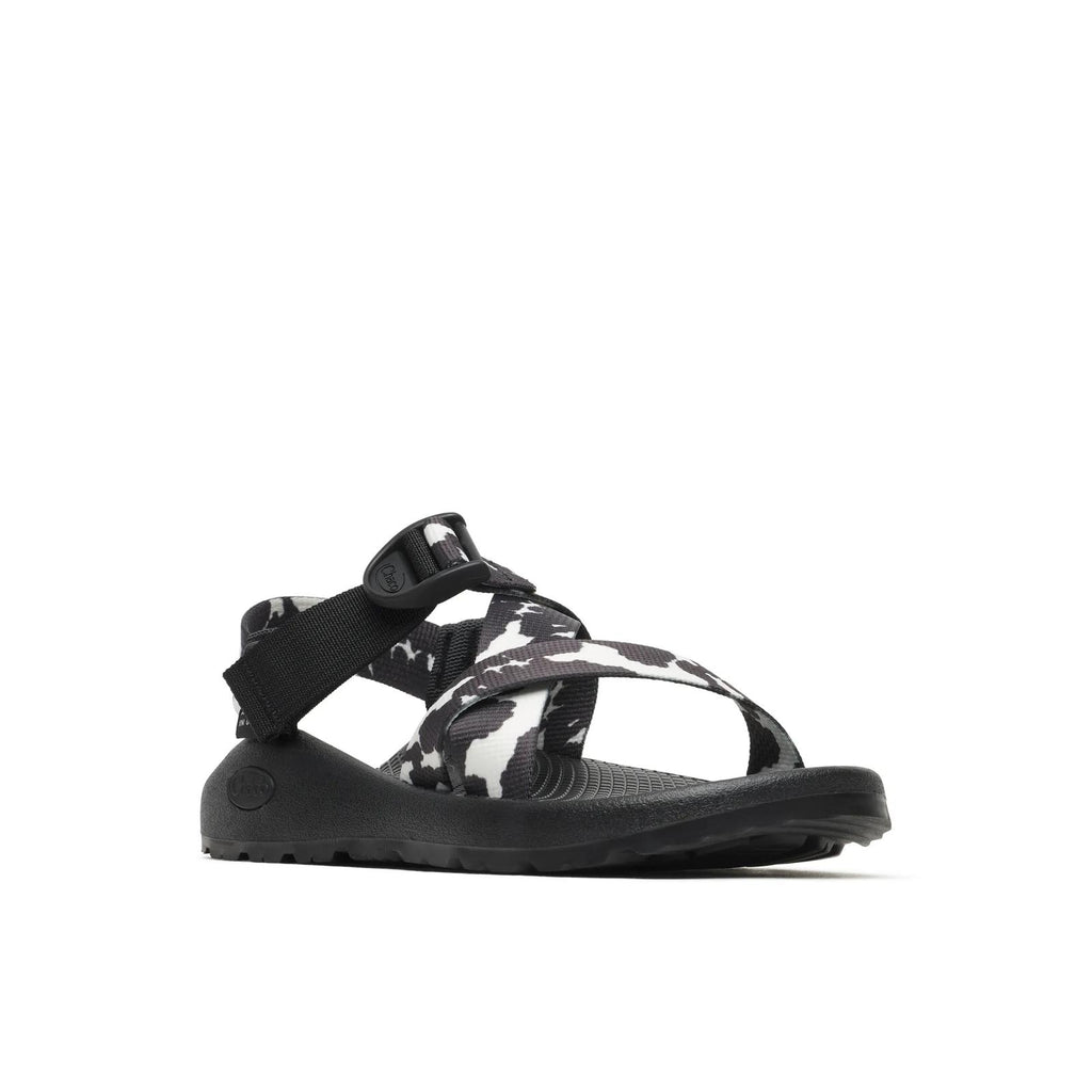 Women's Mega Z/1 Wide-Strap Classic Sandal - Limited Edition - Black + White Cow