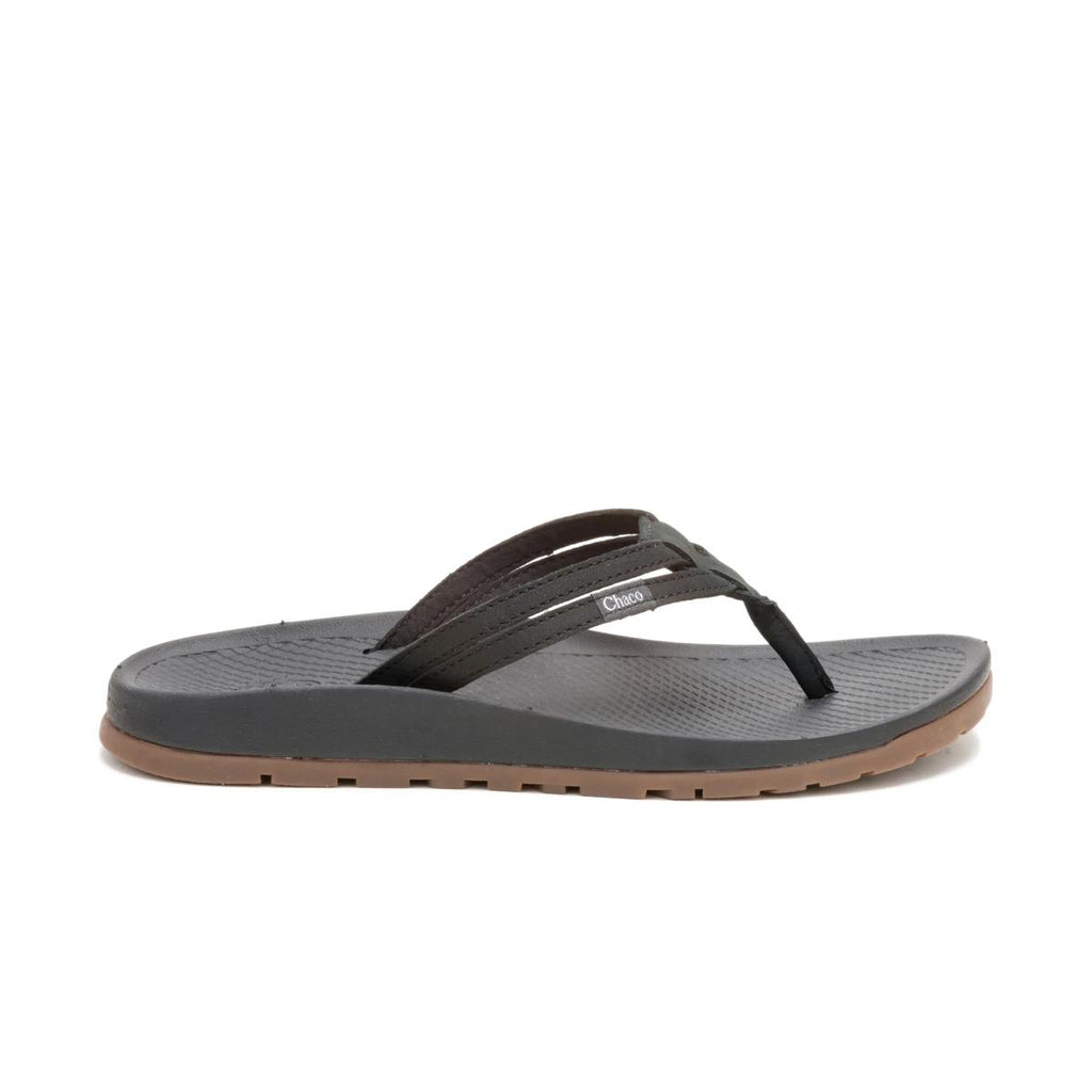 Women's Lowdown Leather Flip Flop - Black