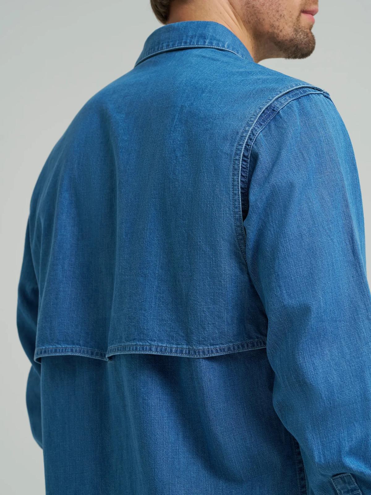 Chaco x Wrangler Long Sleeve Shirt - Mid Wash Denim
