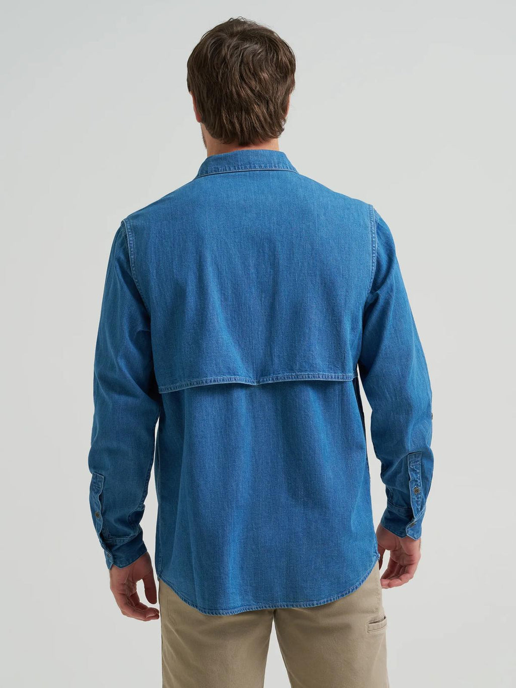 Chaco x Wrangler Long Sleeve Shirt - Mid Wash Denim